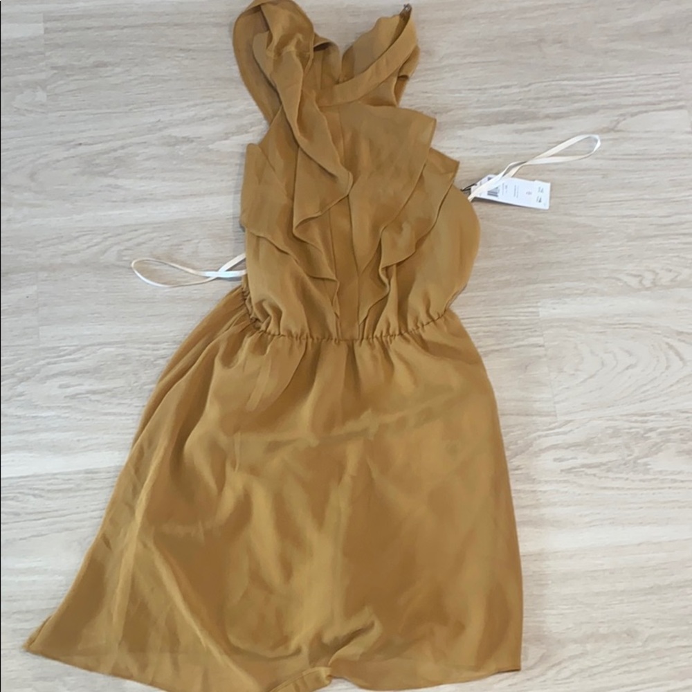 bcbg yellow dress